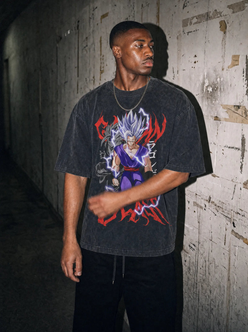 Gohan BeastMode Vintage Tee - Dragon Ball Z-inspired design by Torazen