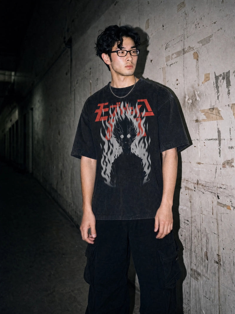 Mob Psycho Vintage Tee - Mob Psycho 100-inspired design by Torazen