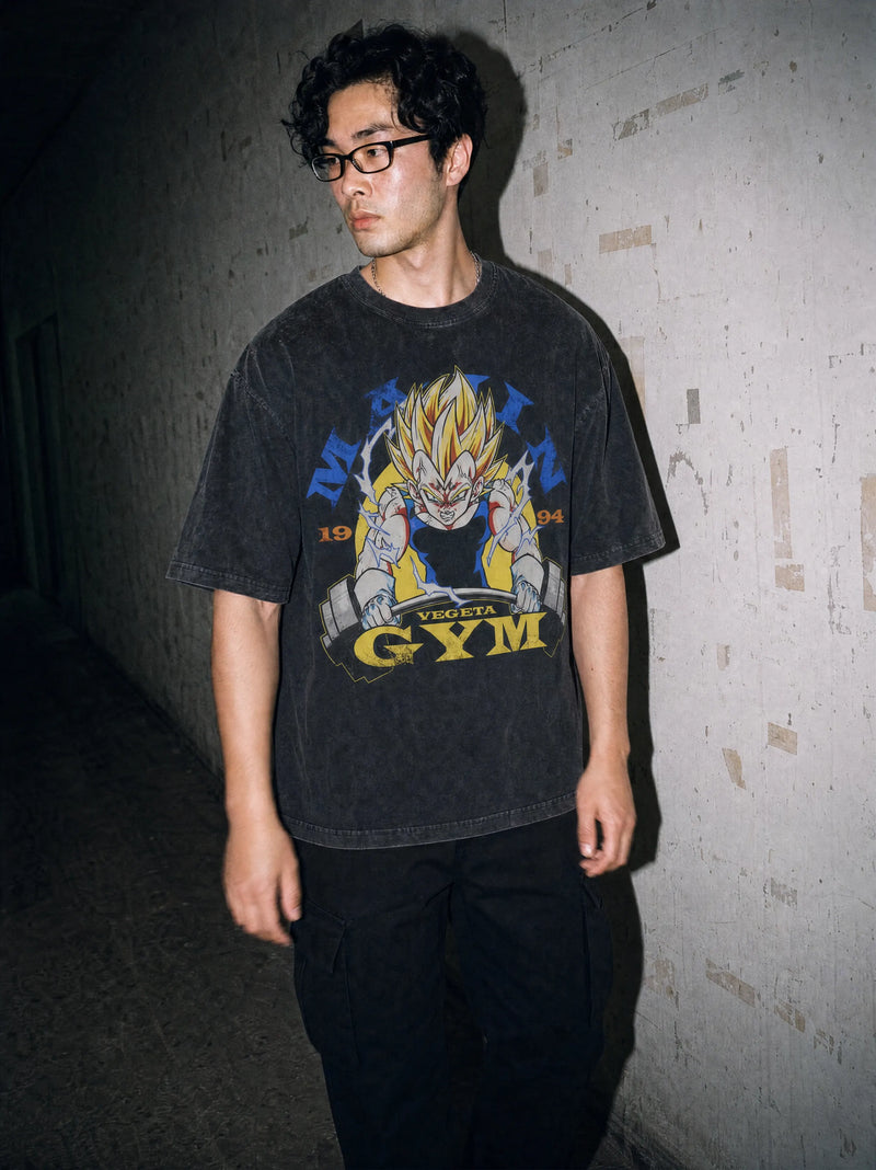 Majin's Gym Vintage Tee - Dragon Ball Z-inspired design by Torazen