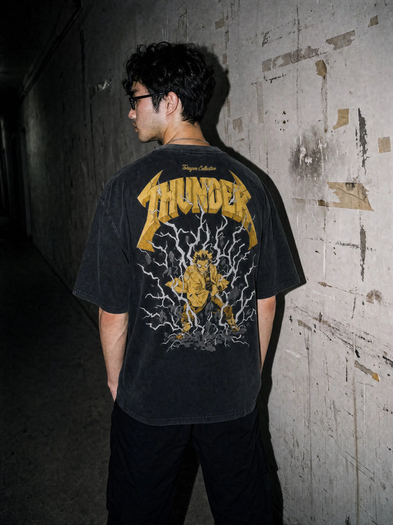 Thunder Step Vintage Tee - Demon Slayer-inspired design by Torazen