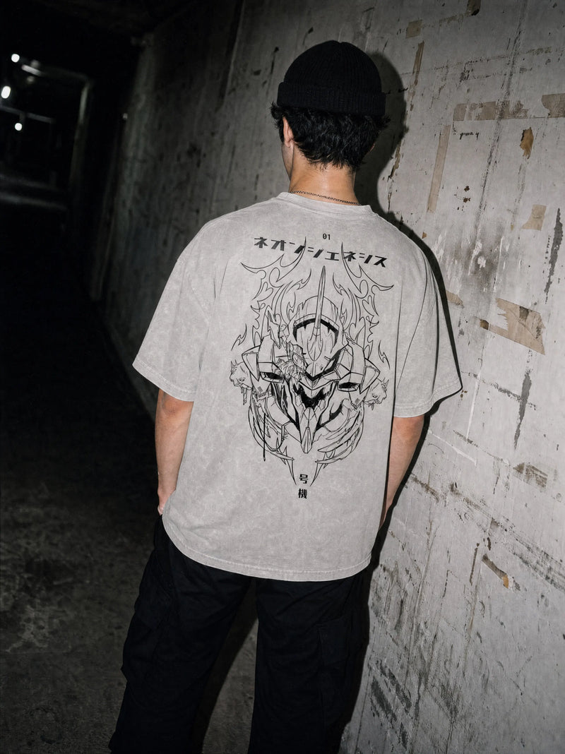 Unit Rise Vintage Tee - Evangelion-inspired design by Torazen