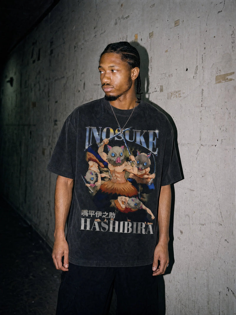 Wild Fang Vintage Tee - Demon Slayer-inspired design by Torazen