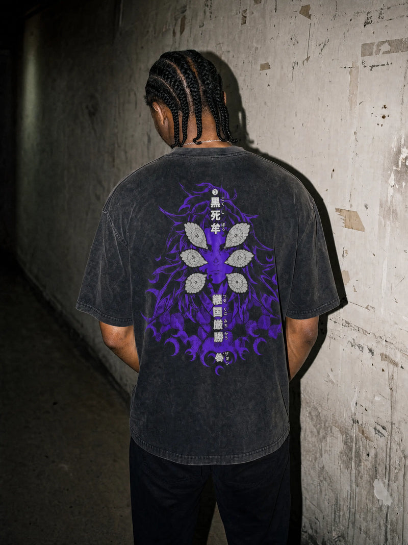 Moon Serpent Vintage Tee - Demon Slayer-inspired design by Torazen