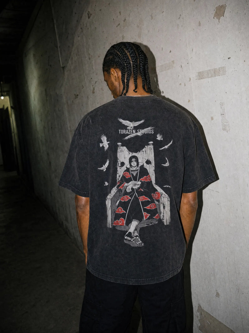 Raven Throne Vintage Tee - Naruto-inspired design by Torazen
