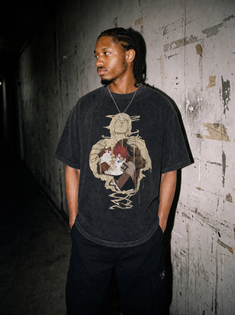Gaara Sand Protection Vintage Tee - Naruto-inspired design by Torazen