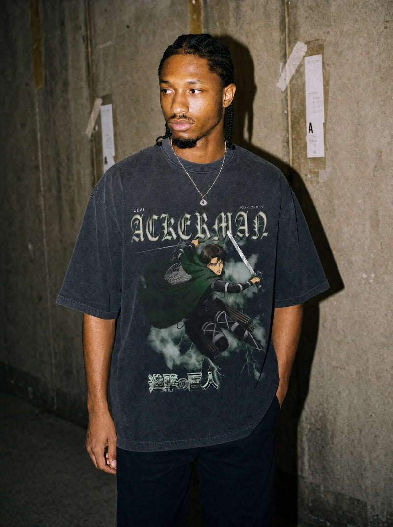 Humanity’s Blade Ackerman Vintage Tee - Attack on Titan-inspired design by Torazen