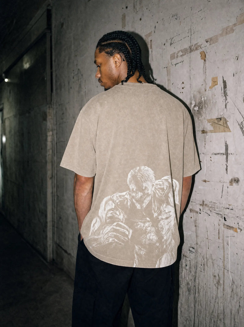 Reiner 2-Sided Vintage Tee - Attack on Titan-inspired design by Torazen