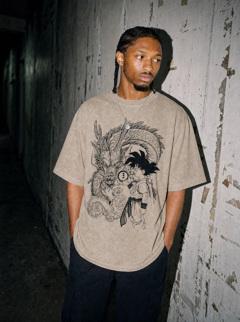 Dragon Bond Vintage Tee - Dragon Ball Z-inspired design by Torazen
