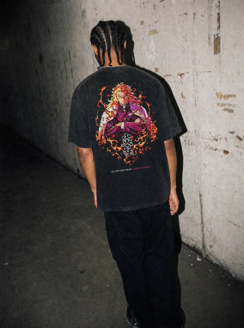 Heat Guard Vintage Tee - Demon Slayer-inspired design by Torazen