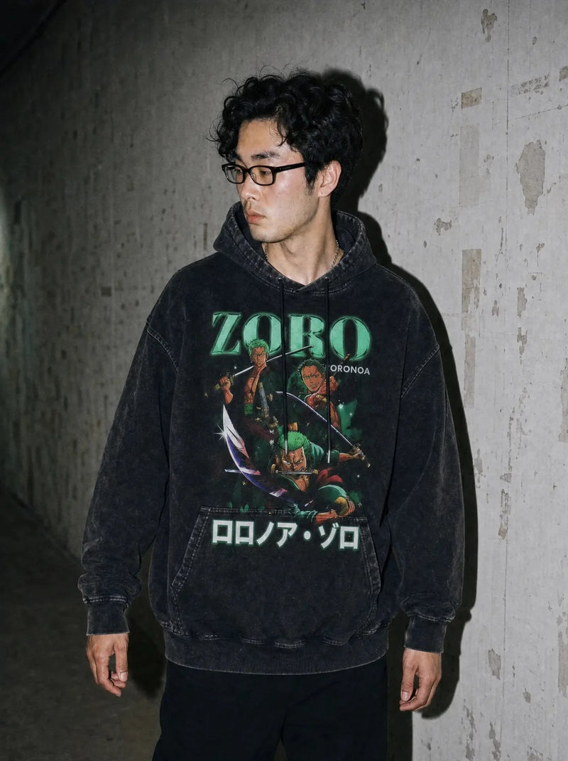 Blade Master Vintage Hoodie - One Piece-inspired design by Torazen
