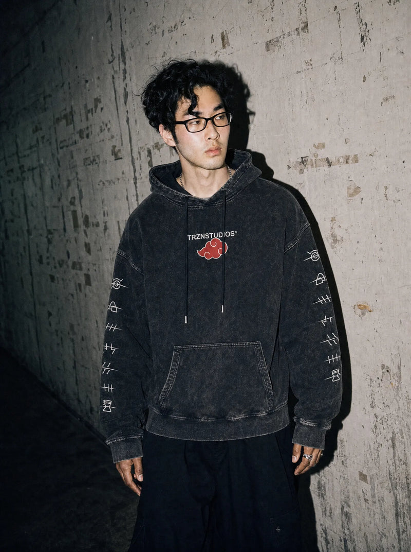 Clouded Vintage Hoodie - Naruto-inspired design by Torazen