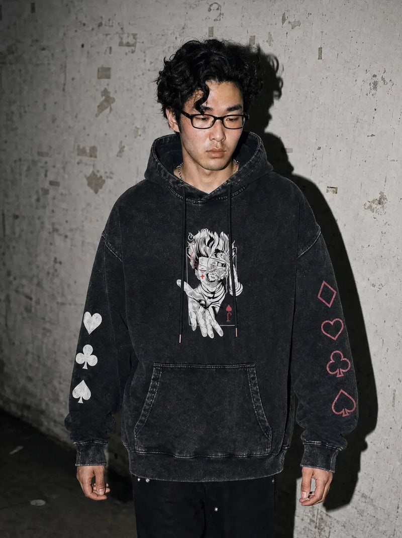 Trickster Joker Vintage Hoodie - Hunter x Hunter-inspired design by Torazen