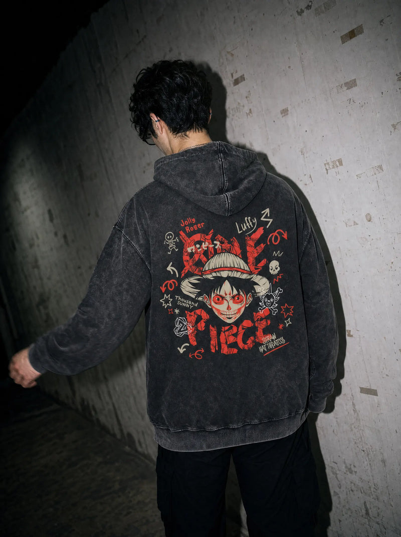 Straw Cpt. Emperor Vintage Hoodie - One Piece-inspired design by Torazen
