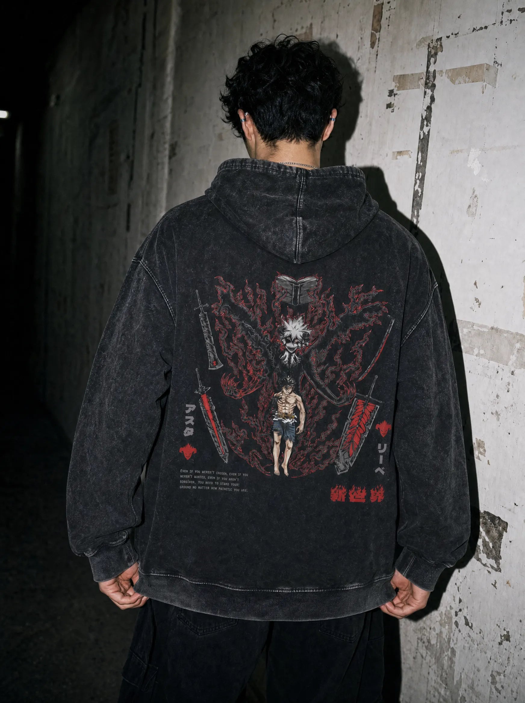 OTH ✦ Clover Warrior Steadfast Vintage Hoodie - model wearing