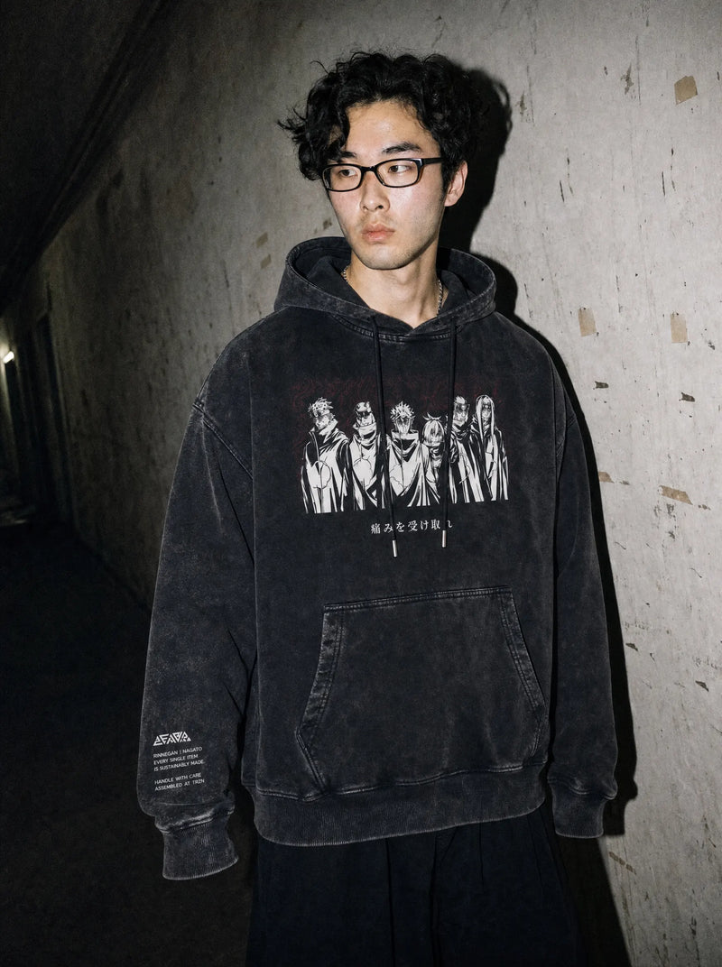Six Paths Of Pain Vintage Hoodie - Naruto-inspired design by Torazen