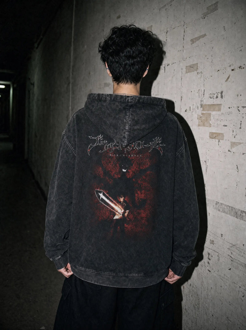 OTH ✦ Clover Warrior Dreamchaser Vintage Hoodie - model wearing