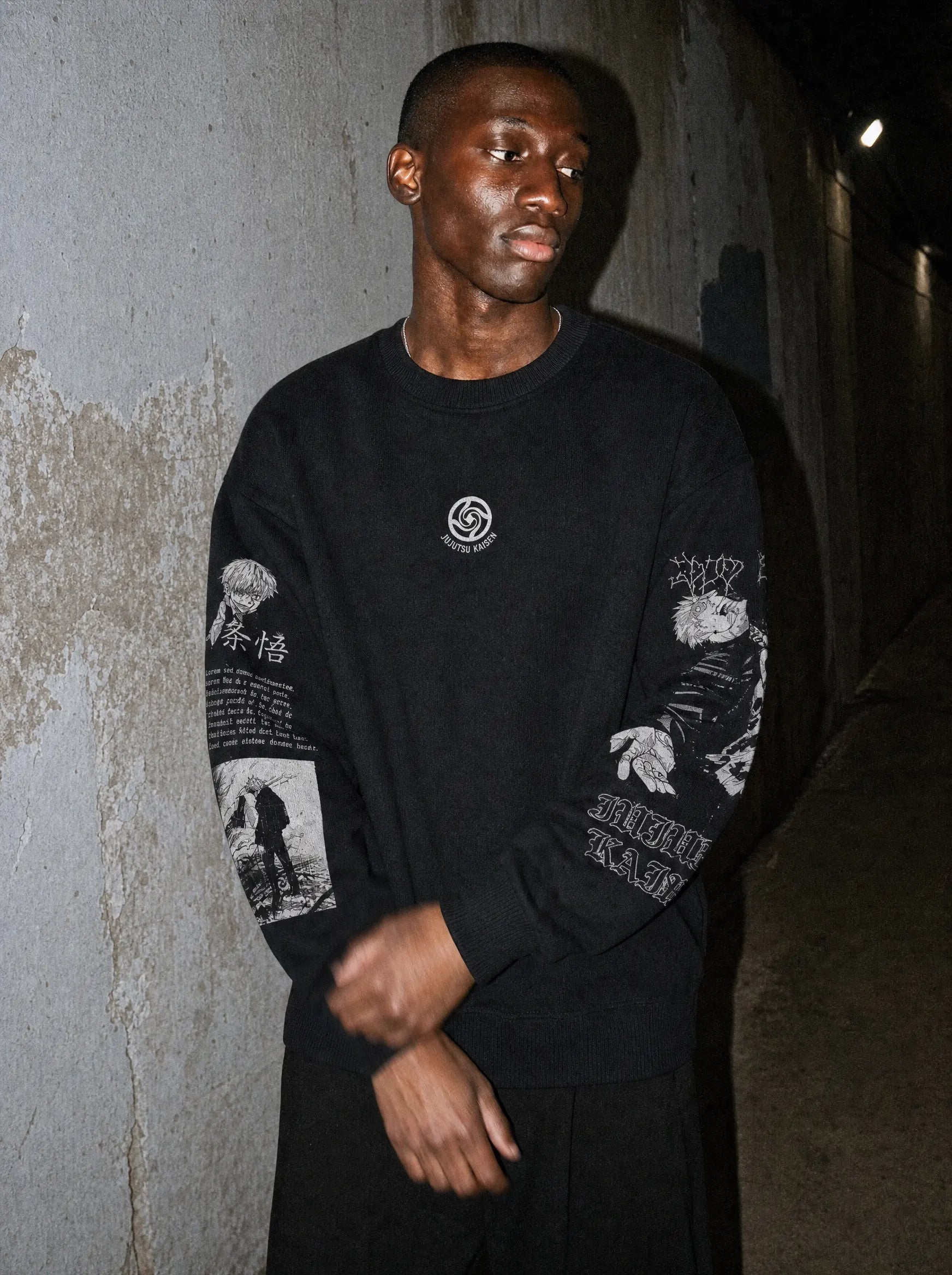 JJK ✦ JJK Manga Knitted Sweater on-model PDP image