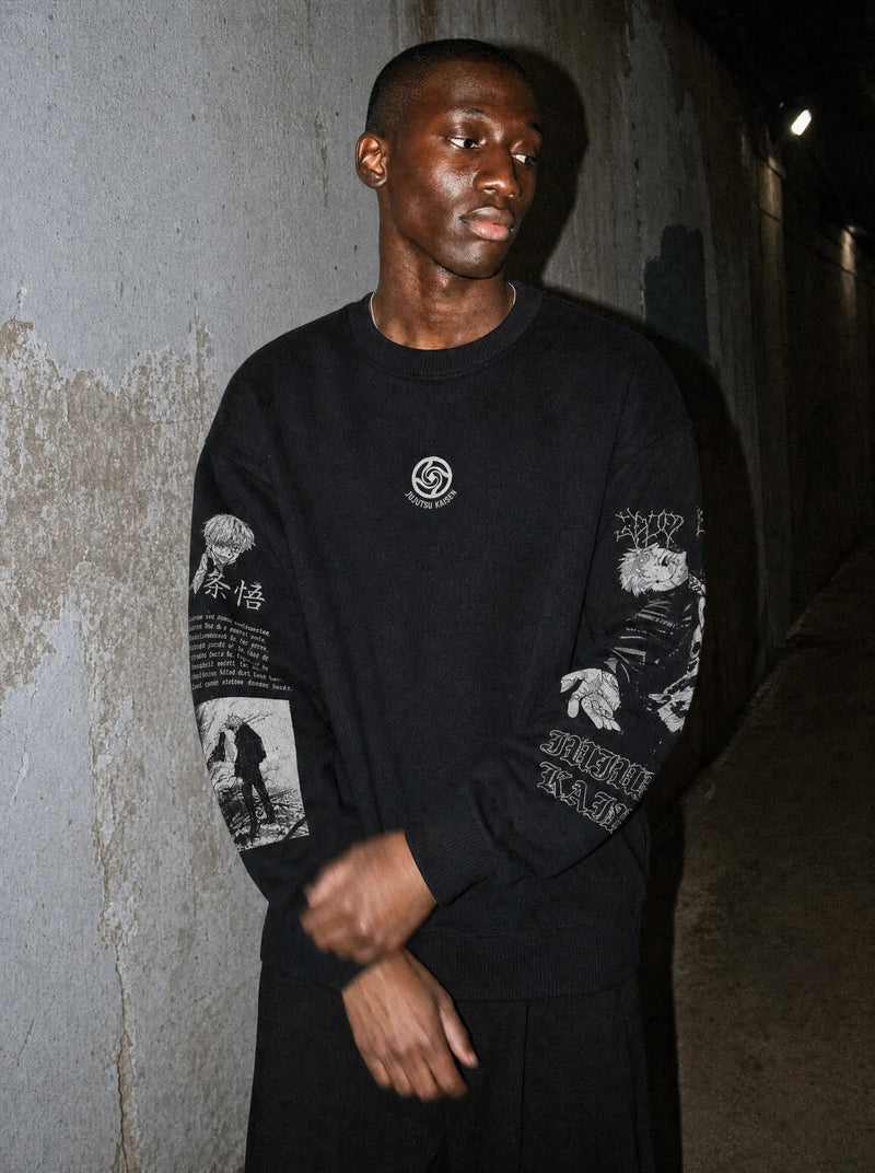 JJK ✦ JJK Manga Knitted Sweater on-model PDP image