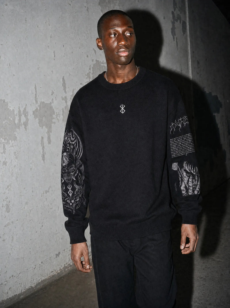 Dark Eclipse Manga Knitted Sweater - Berserk-inspired design by Torazen