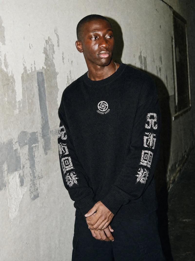 JJK ✦ JJK Cursed Energy Knitted Sweater on-model PDP image