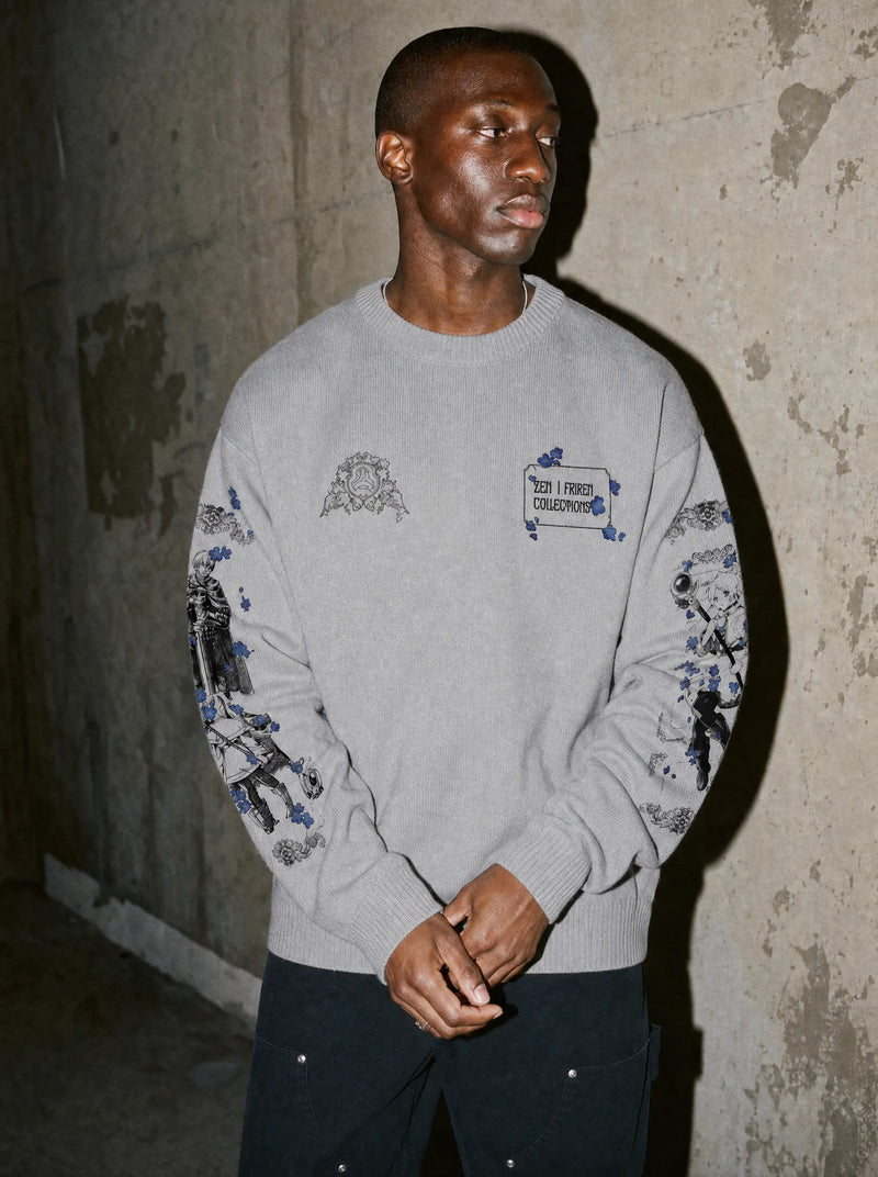 OTH ✦ Frieren Journey Knitted Sweater on-model PDP image