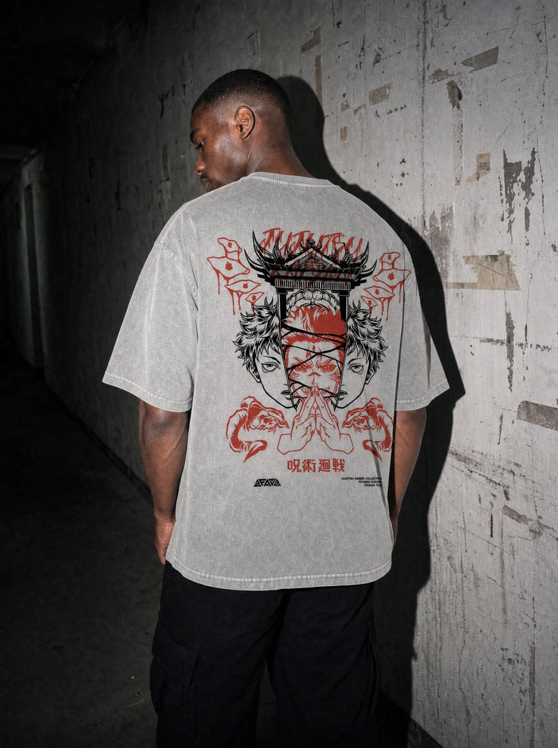 Demon Vessel 2-Sided Vintage Tee - Jujutsu Kaisen-inspired design by Torazen