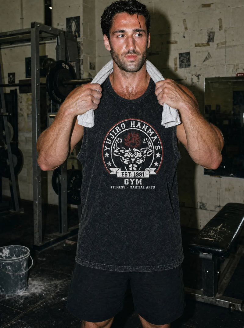 Hanma's Gym Vintage Tank Top - Baki Hanma-inspired design by Torazen