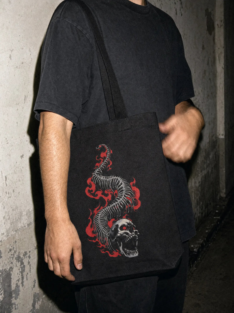AOT Spine Tote Bag - Attack on Titan-inspired design by Torazen