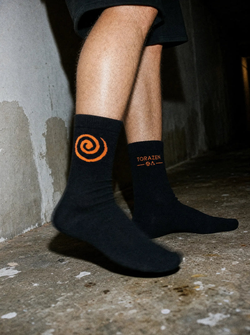 Uzumaki Clan Socks - Naruto-inspired design by Torazen