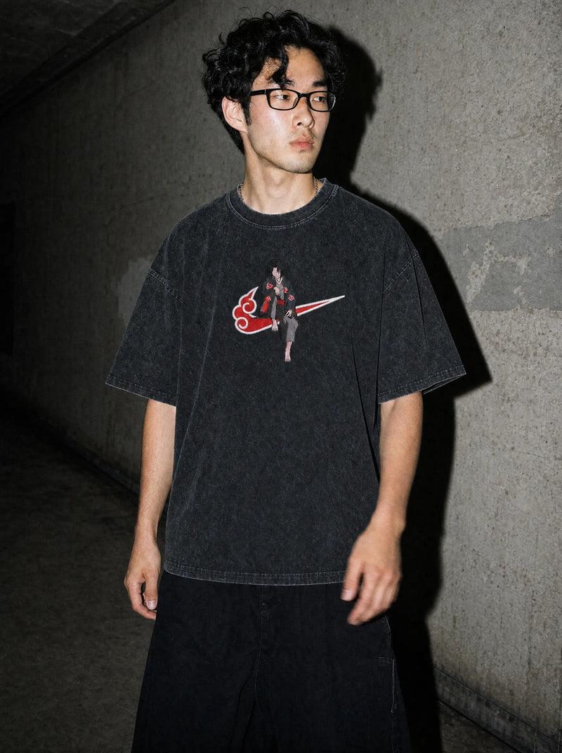 OTH ✦ Swoosh Reconstructed Embroidery Tee on-model PDP image