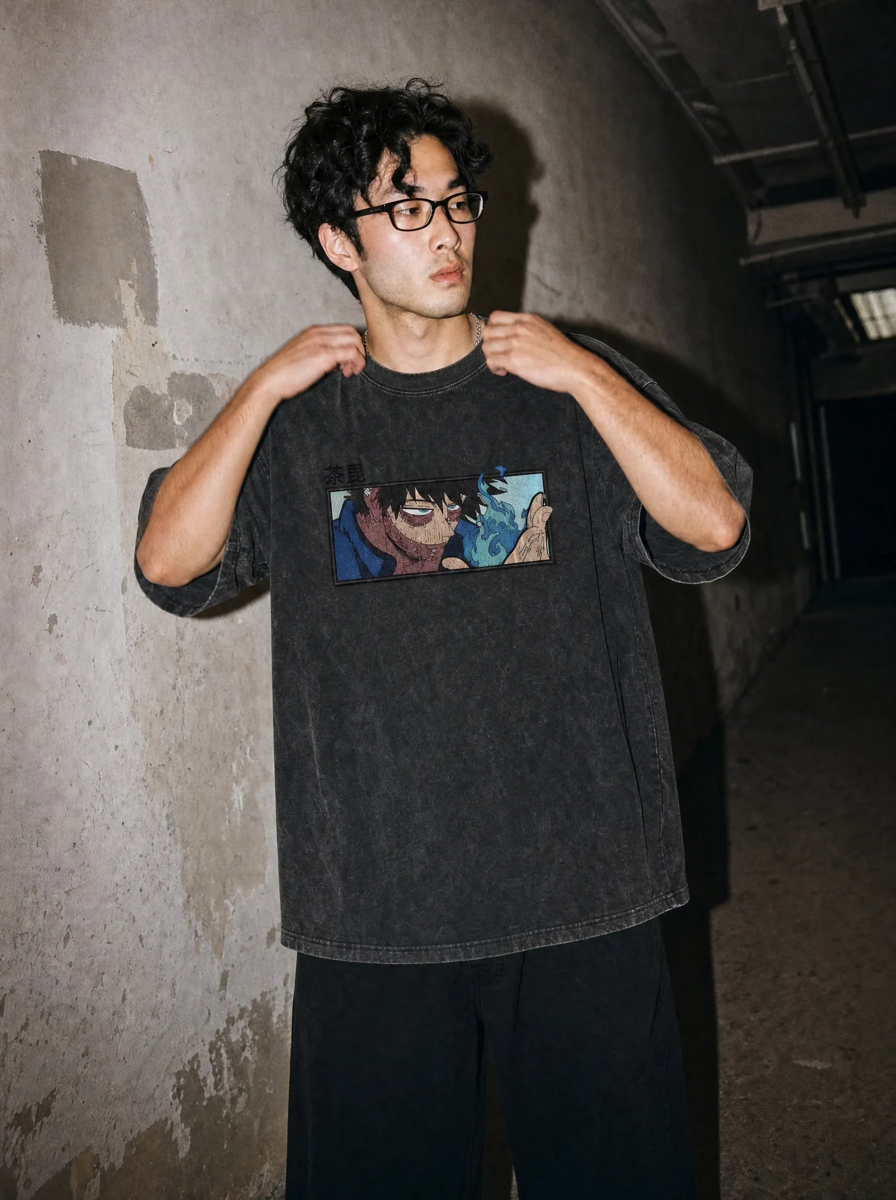 MHA ✦ Dabi Embroidery Tee on-model PDP image