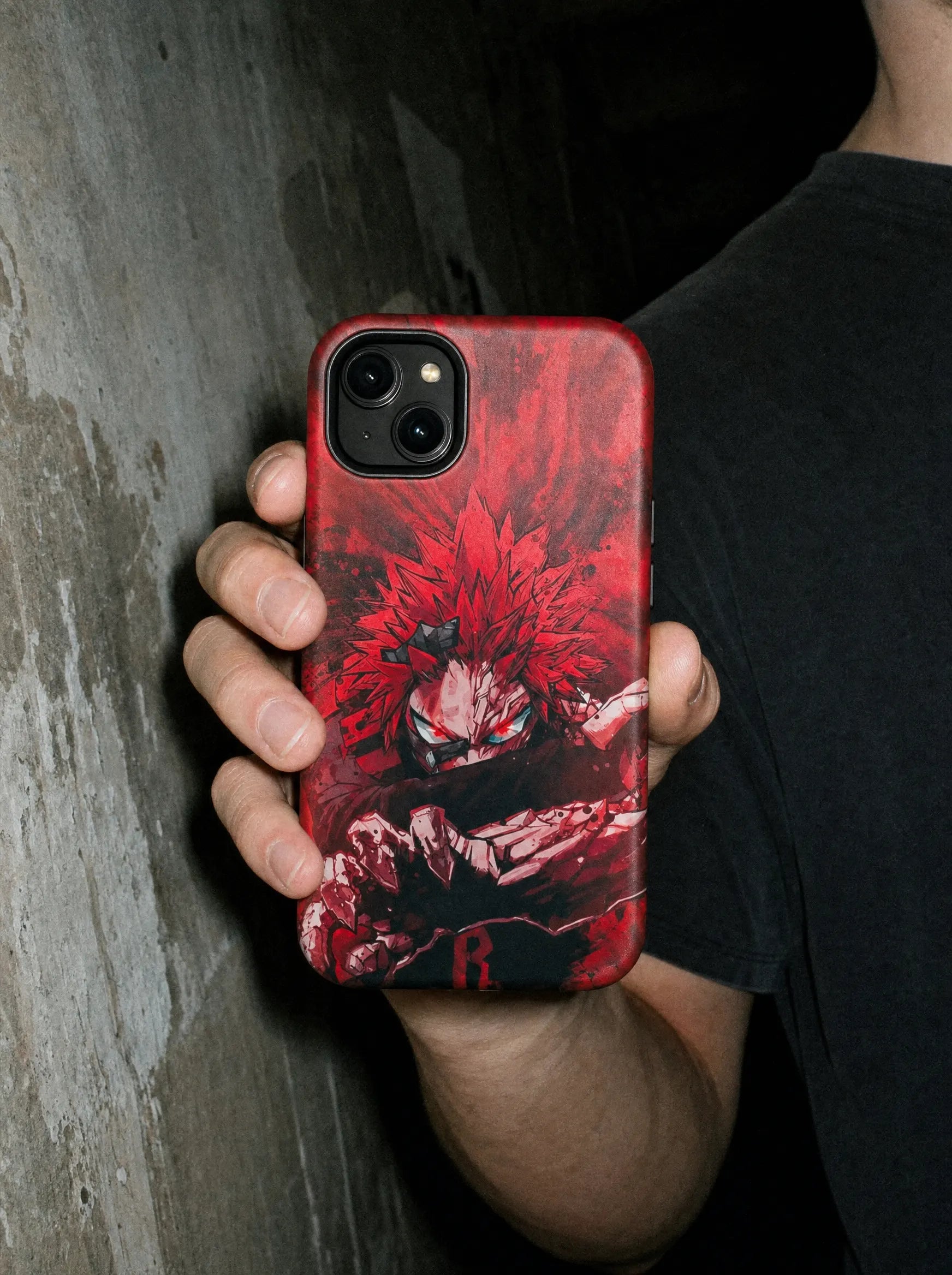 MHA ✦ Red Riot iPhone Case on-model PDP image
