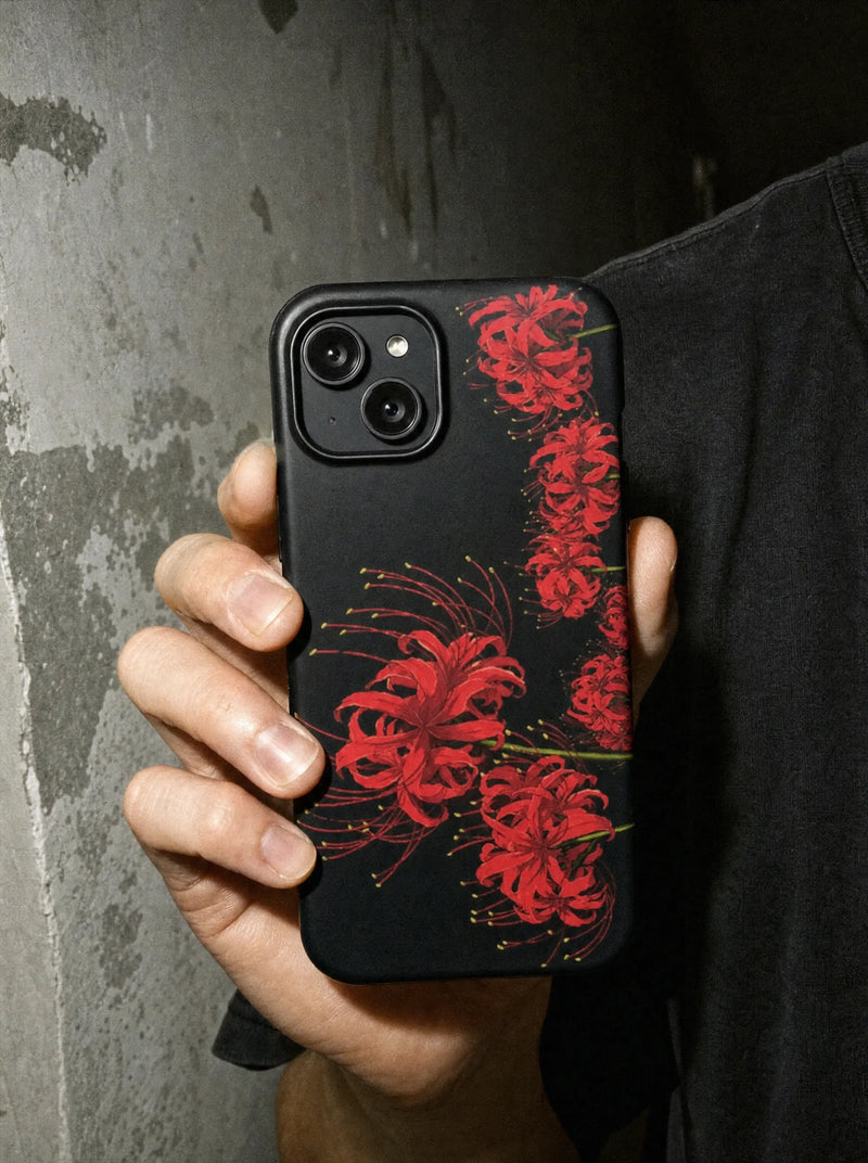 TYO-GHL ✦ Spider Lily iPhone Case on-model PDP image