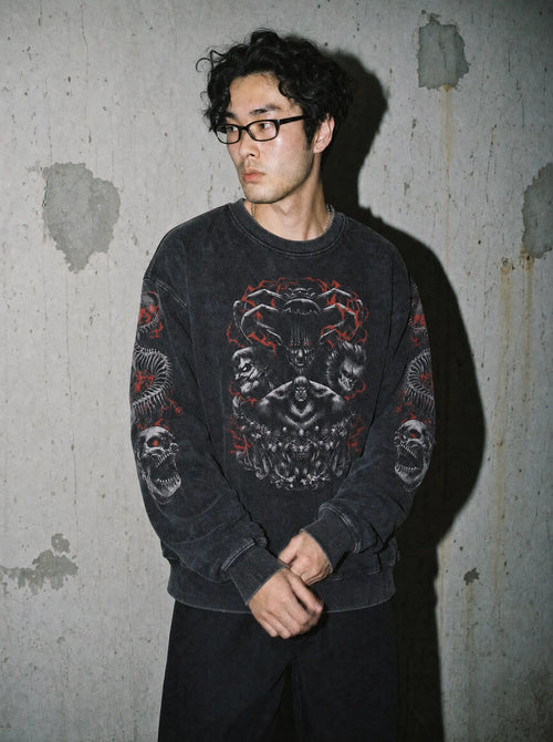 AOT ✦ Cataclysm Vintage Sweatshirt on-model PDP image