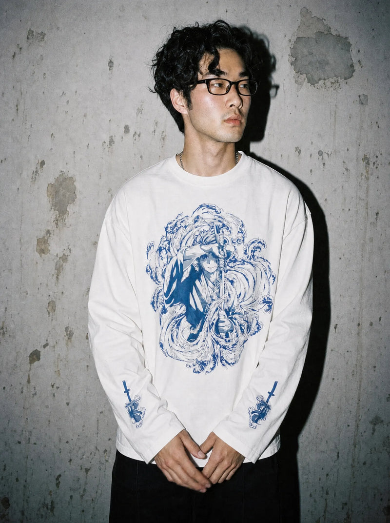 D-SLYR ✦ Water Breath Water Breathing Long Sleeve Tee on-model PDP image