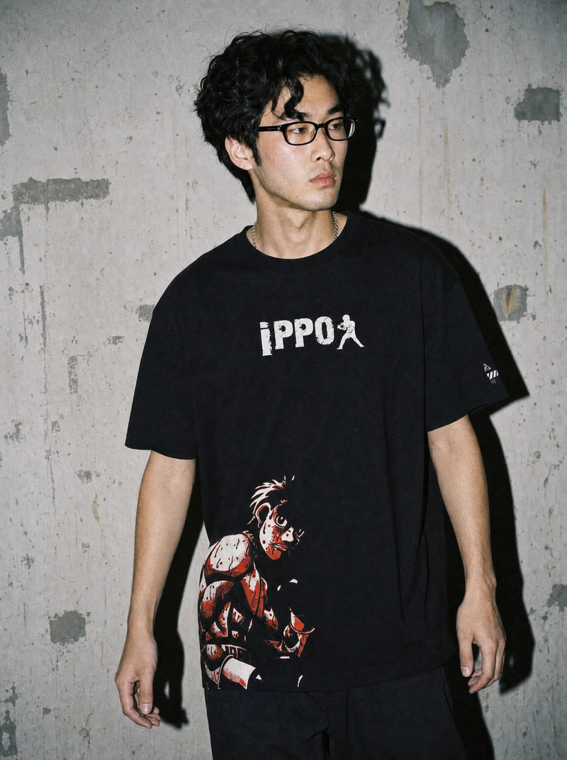 IPPO ✦ Hajime No Ippo Fighter Tee on-model PDP image