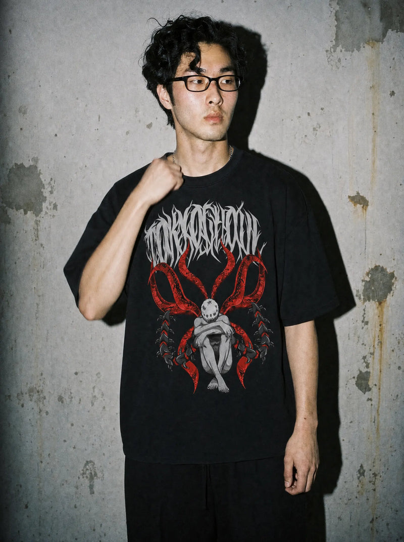 TYO-GHL ✦ One-Eyed Ghoul Underworld Tee on-model PDP image