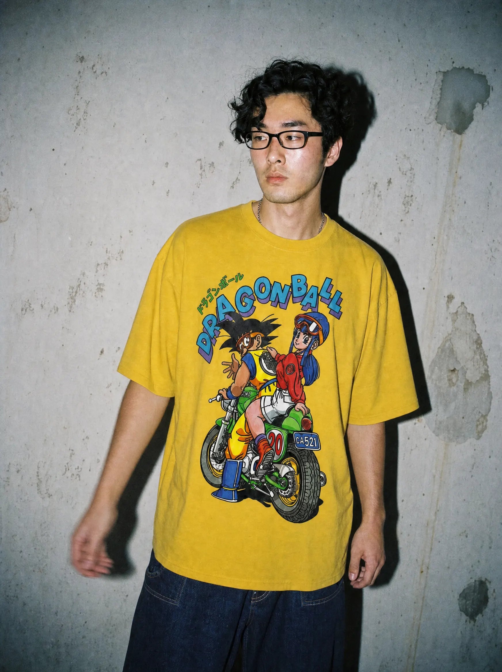 DBZ ✦ DBZ Retro Yellow Tee on-model PDP image