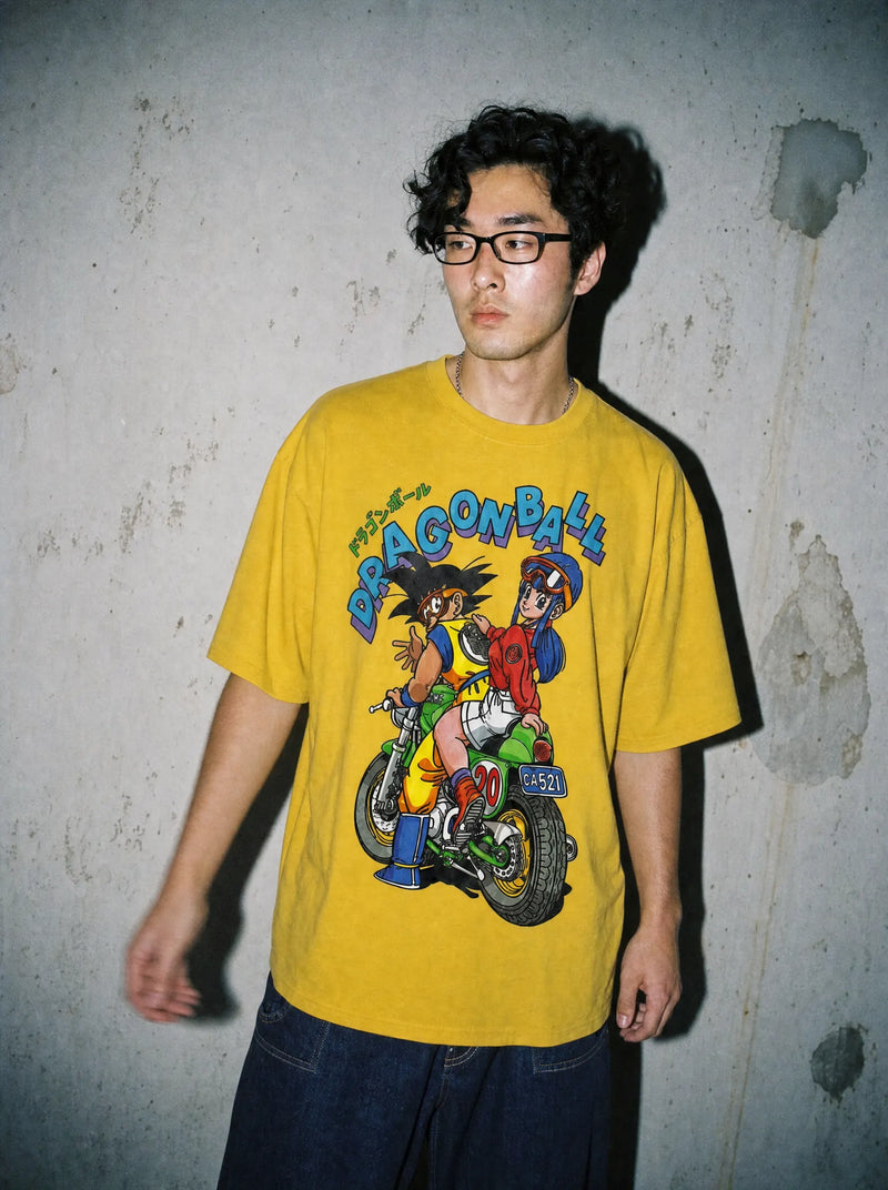 DBZ ✦ DBZ Retro Yellow Tee on-model PDP image