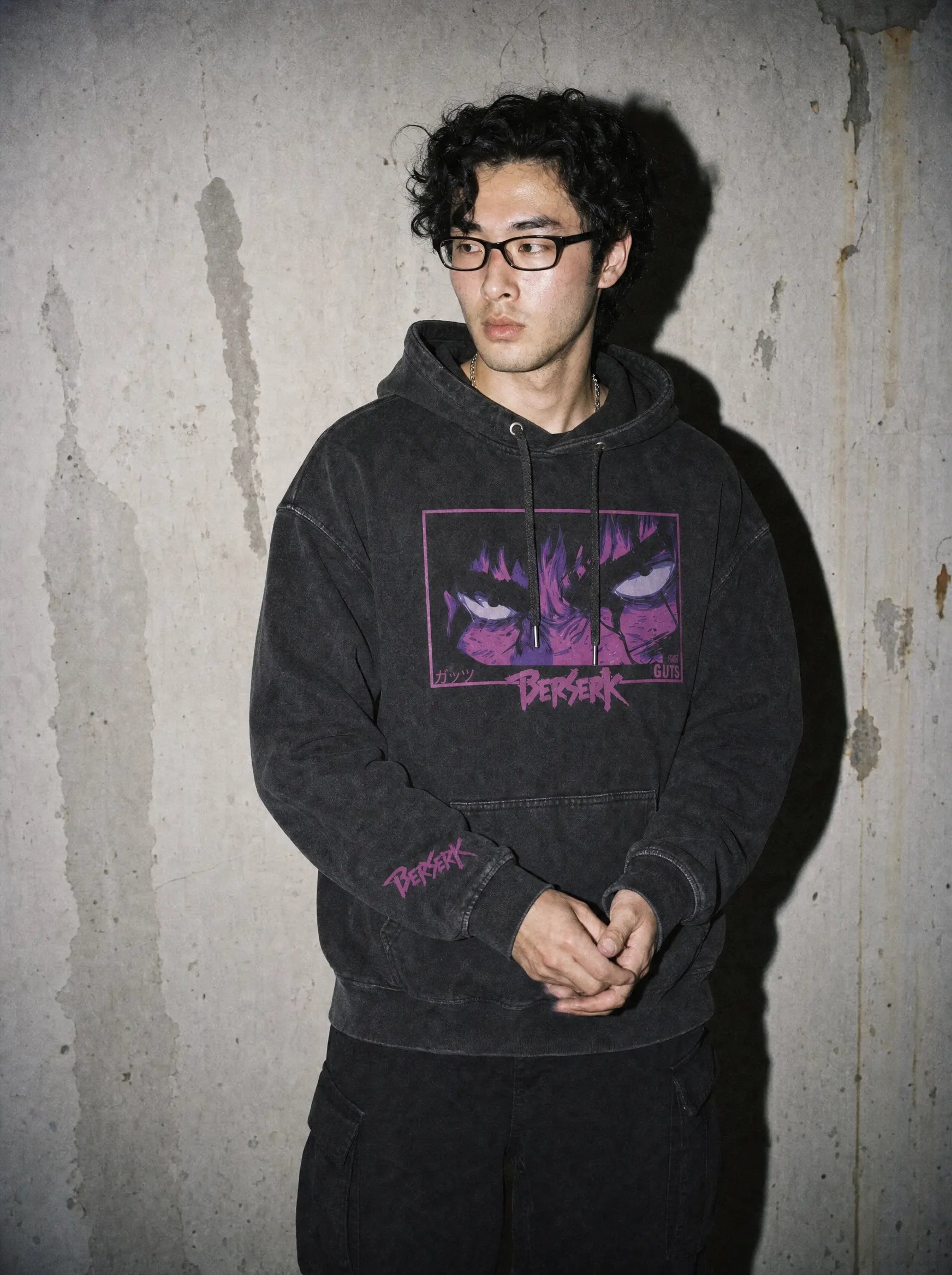 BSRK ✦ Blood Tears Vintage Hoodie on-model PDP image