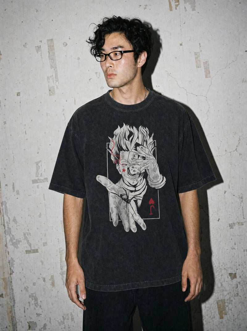 Trickster Joker Vintage Tee - Hunter x Hunter-inspired design by Torazen