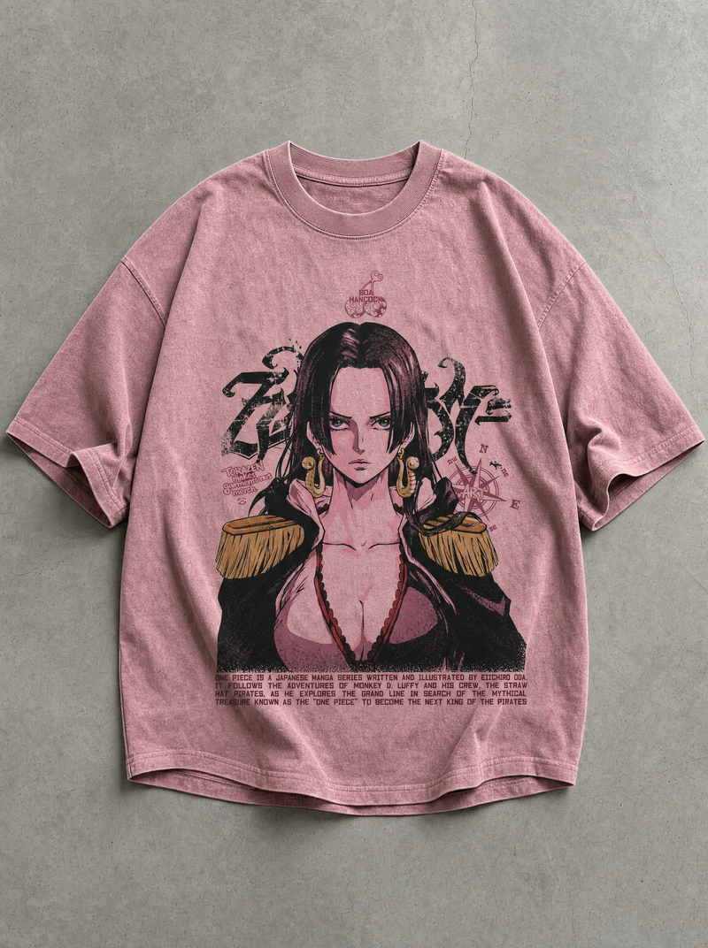 Serpent Empress Vintage Tee - front flat lay on concrete, vintage-washed vintage tee