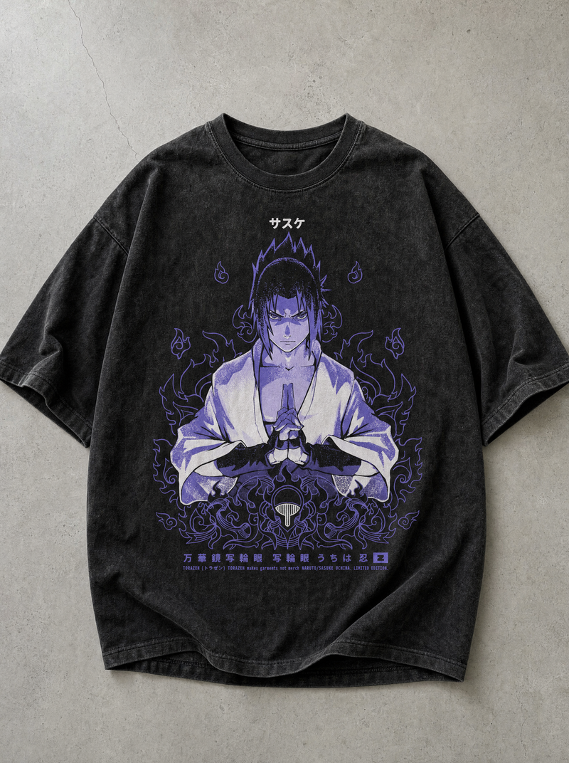 Violet Flame Heir Vintage Tee - front flat lay on concrete, vintage-washed vintage tee