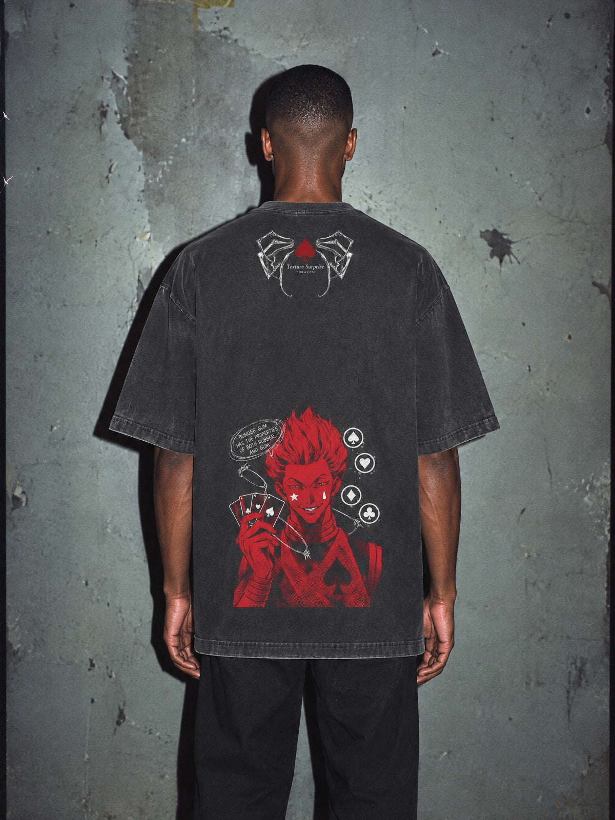HXH ✦ Bungee Gum Grin Vintage Tee by Torazen, worn on model