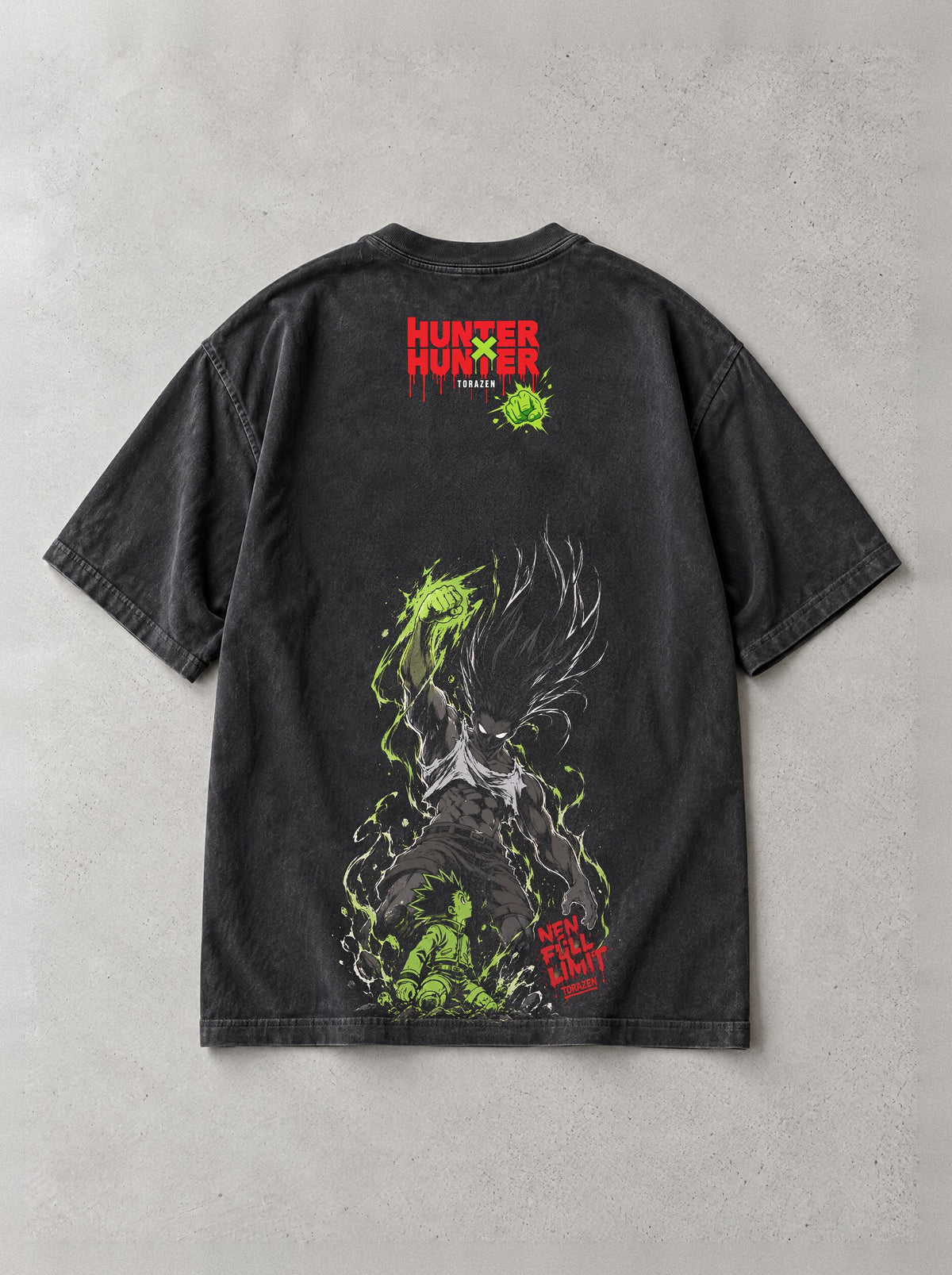 Full Nen Release Vintage Tee - Hunter x Hunter-inspired design by Torazen, back view