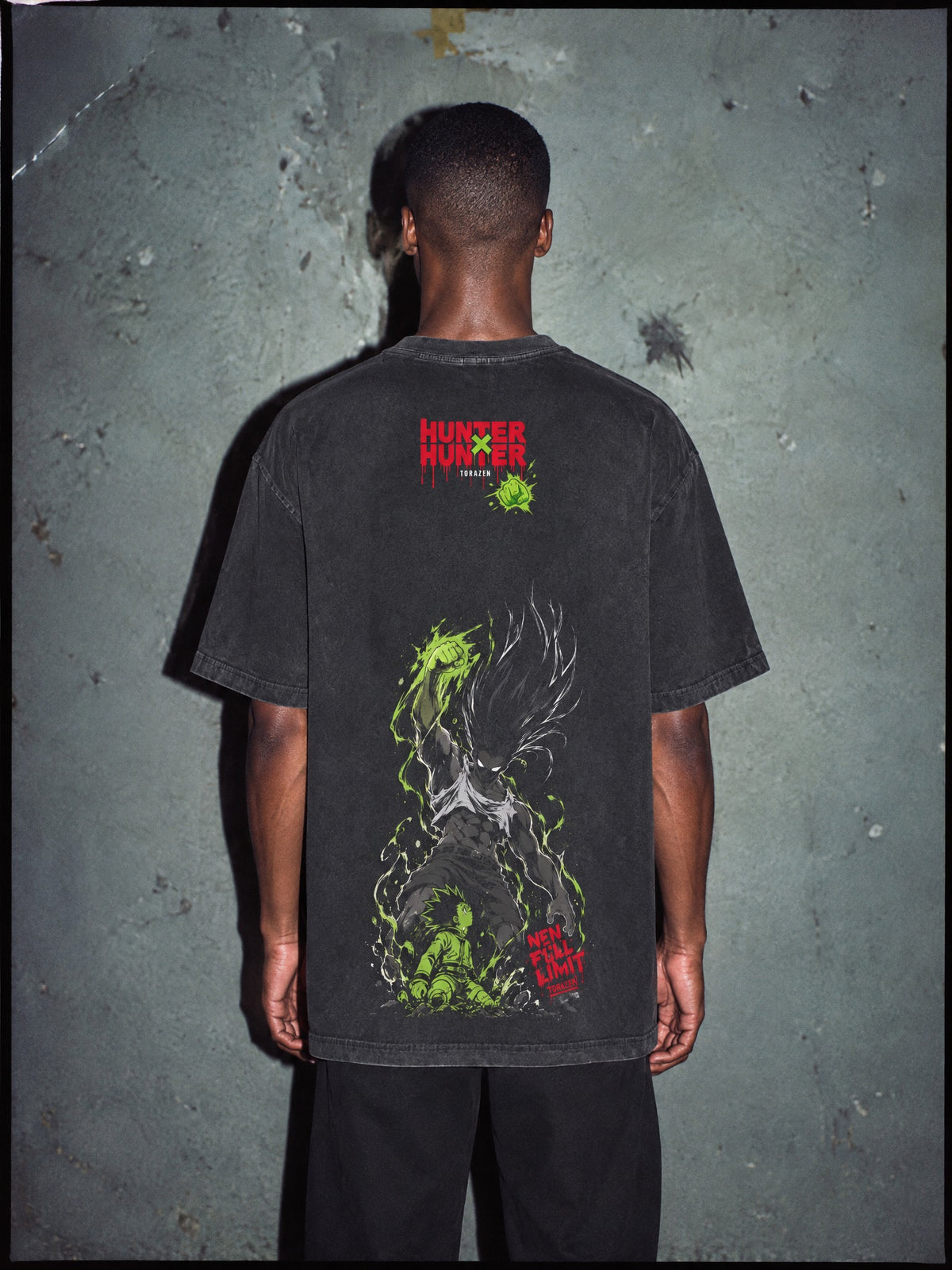 HXH ✦ Full Nen Release Vintage Tee by Torazen, worn on model