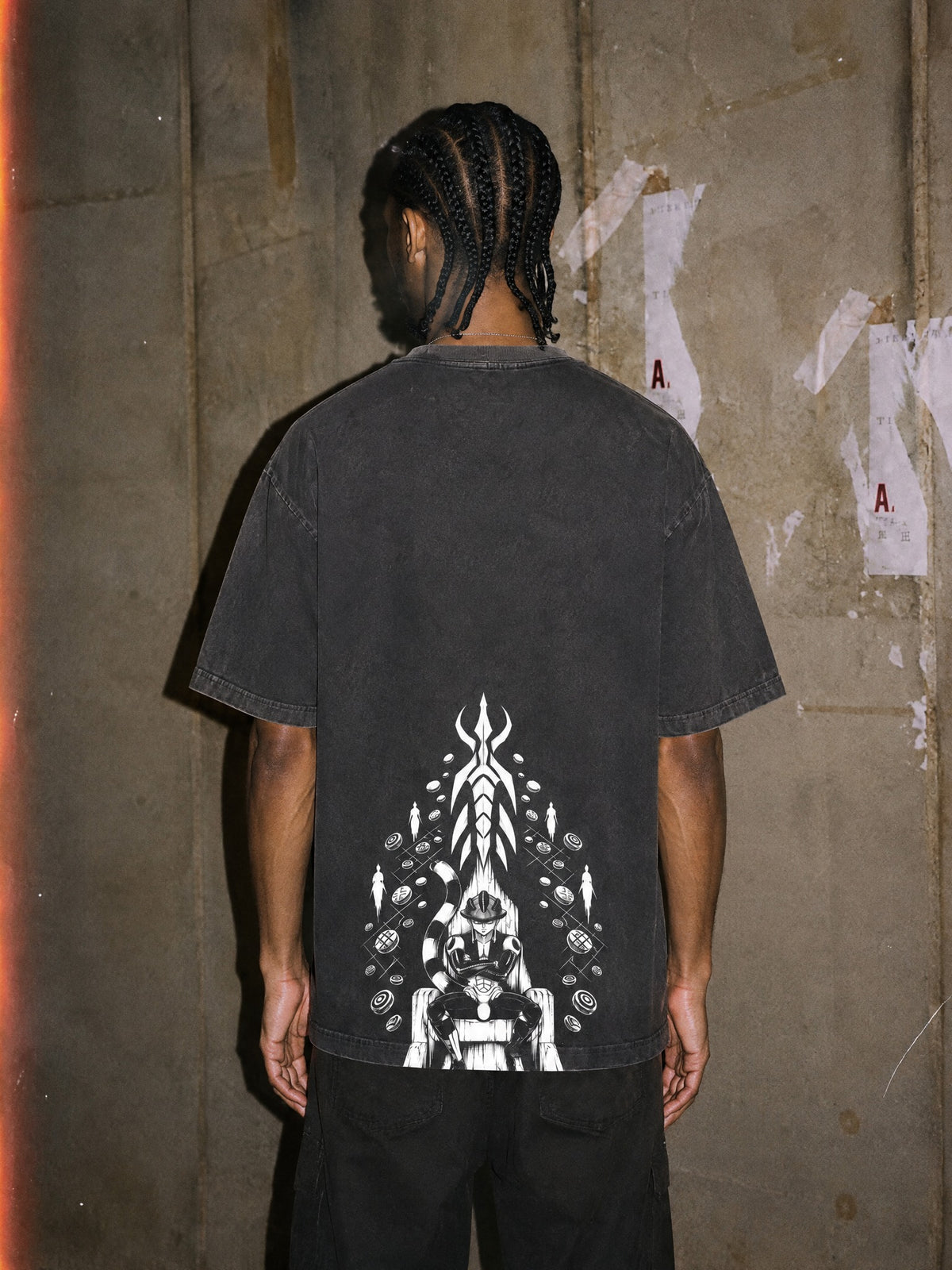 HXH ✦ Gungi King Throne Vintage Tee by Torazen, worn on model