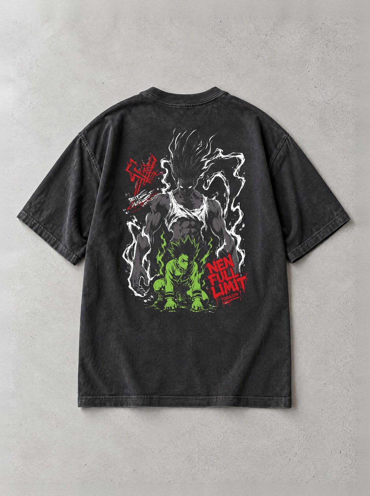 Limit Break Promise Vintage Tee - Hunter x Hunter-inspired design by Torazen, back view