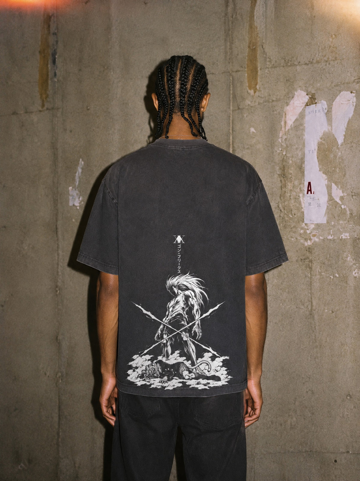 HXH ✦ Rage Unbound Vintage Tee by Torazen, worn on model