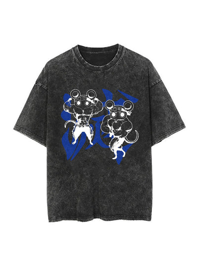anime-inspired tee with muscle mice vintage tee design